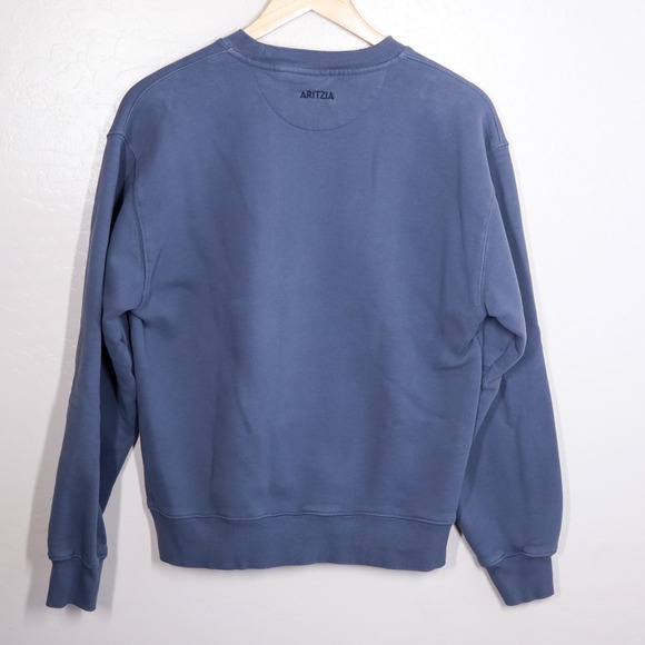 Aritzia Sweatfleece Crewneck Sweatshirt Perfect Fit Slate Gray Size S - Picture 3 of 13